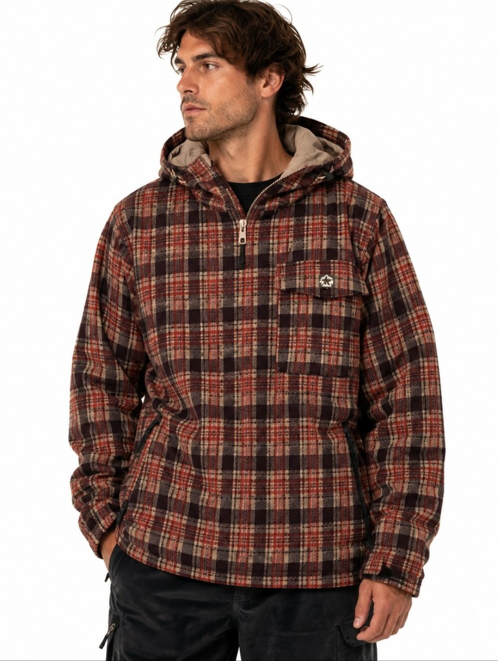 Sessions Flicker Hooded Flannel Ski Jacket L‎ Limited 4 of 800 Waterproof RECCO